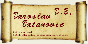 Daroslav Batanović vizit kartica